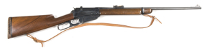 WINCHESTER 1895 RUSSIAN CONTRACT SAKO SPORTING RIFLE CONVERSION: 7.62x53R; 5 shot box mag; 24½" round barrel marked SAKO 7.62x53R; exc bore; ramp front sight & ladder type rear sight; clip guides to top of action; sharp profiles, clear address & markings;