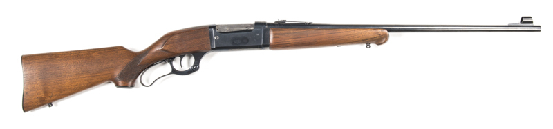 SAVAGE MOD.99 L/A SPORTING RIFLE: 300 Savage Cal; 5 shot rotary mag; 24" barrel; g. bore; hooded ramp front sight & std Savage rear sight with cocking indicator to lhs of action; no visible Savage address or markings to barrel; rifle has an old re-blue fi