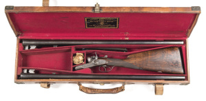 CSD WW GREENER GRADE E.6 SxS REBOUNDING HAMMER GAME GUN with 2 sets of barrels: No.1 & 2, 2¾" chambers; 30" barrels; No.1 choked CYL & CYL; No.2 choked FULL & FULL; g. bores; tight on the face; machine cut ribs & inscribed W.W. GREENER 68 HAYMARKET LONDON