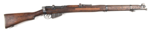 V.RARE R.A.A.F. ANTARCTIC DIVISION LITHGOW SMLE B/A SERVICE RIFLE: 303 Cal; 10 shot mag; 25.2" barrel; f. bore; std sights; fitted with an extra front band at the rear of the nose cap; markings removed from the breech; receiver ring marked MA. LITHGOW SML