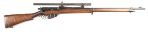 BRITISH SPARKBROOK M.L.E. TARGET RIFLE: 303 Cal; 10 shot mag; 30.2" barrel; f to g bore; std sights & fittings plus fitted with a v. scarce J. Stevens Arms Co scope; receiver ring marked E.R. ROYAL CYPHER SPARKBROOK 1903 L.E. I*; vg profiles & clear marki