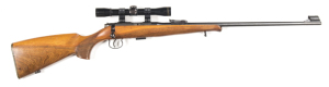 BRNO MOD.2 B/A SPORTING RIFLE: 22 Cal; 5 shot mag; 24¾" barrel; exc bore; std sights; fitted with a Leupold M8-4X compact scope; rifle is almost “as new” with a full blacked finish to barrel & fittings; exc chequered pistol grip stock with minor bruising;