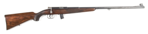 MAUSER MOD. MS 350 B B/A SPORTING RIFLE: 22 Cal; 10 shot mag; 25½" barrel; exc bore; ramp front sight with hood; scope mount fitted to lhs of barrel at the breech; Mauser banner to receiver with side rail marked MAUSER-WERKE A.G. OBERNDORF AN; vg profiles