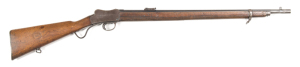 W.W. GREENER 1ST MODEL MARTINI CADET RIFLE: 310 Cal; 25.2" barrel; vg bore; std sights & fittings; C of A markings to rhs of action; W.W.GREENER BIRMINGHAM to lhs; Kangaroo to the breech; g. profiles & clear markings; thin blue finish to barrel, plum to a