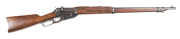 SCARCE IMPERIAL RUSSIAN CONTRACT WINCHESTER MODEL 1895 L/A MUSKET: 7.62x54R; 5 shot box mag; 28" barrel; g. bore; clip guides to top of action; std sights, bayonet fitting& two line Winchester address to lhs of action; 7.62 CAL marking to the breech; MODE