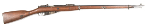 RUSSIAN MOSIN-NAGANT M.1891 INFANTRY B/A RIFLE: 7.62x54R; 5 shot box mag; 30.5" barrel; f. bore; std sights & fittings; breech marked with the Imperial Eagle crest arsenal markings & dated 1917; g. profiles & clear markings; thinning blacked finish to all