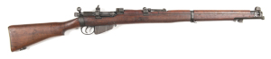 LITHGOW SMLE SNIPER RIFLE: 303 Cal; 10 shot mag; 25.2” barrel; g. bore; std sights; fitted with a short bracket sniper mount with scoop out of rear handguard to allow for reduced height of the scope; LITHGOW SHT-LE ? to receiver rings & dated 1916; vg pro