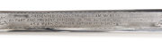 PRESENTATION SILVER MOUNTED SWORD by HENRY WILKINSON: in the style of an open hilted Indian straight bladed Tulwar; vg 29½" straight etched blade, inscribed PRESENTED TO COLONIAL WILLIAM MCBEAN V.C. BY PAST & PRESENT OFFICER'S OF THE SUTHERLAND HIGHLANDER - 2