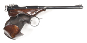 BAIKAL VOSTOC MODEL 2-3 TARGET PISTOL: 22 Cal; s/shot; 229mm (11½") round barrel; exc bore; std sights; sharp profiles; full blacked finish to barrel & receiver; g. orthopaedic wooden grips; in original wooden carry case with a vg compliment of accessorie