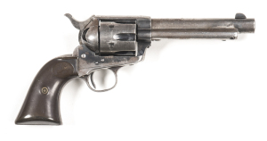 COLT 1873 S.A.A. C/F REVOLVER: 45 Colt; 6 shot fluted cylinder; 140mm (5½") barrel; std sights, one line Hartford address to barrel & COLTS PATENT US to lhs of frame; slight wear to profiles & markings; silver grey finish to barrel, housing, cylinder & t/