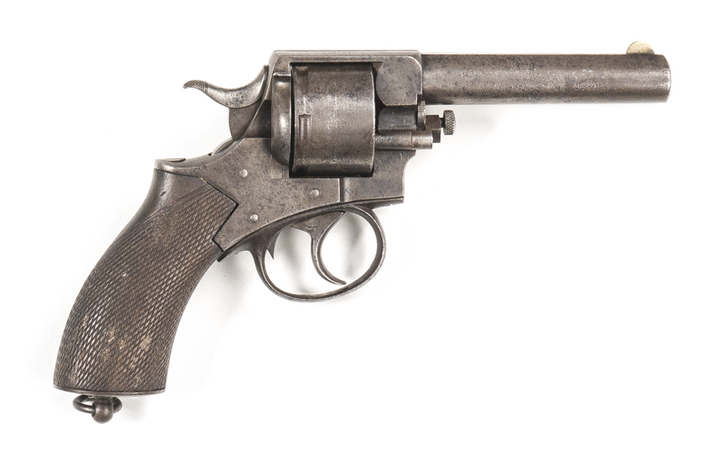 WEBLEY R.I.C. NO.1 C/F REVOLVER: 442 Cal; 6 shot non fluted cylinder; 114mm (4½") ovate barrel; p. bore; std sights; P. WEBLEY & SON LONDON & BIRMINGHAM to top strap; WEBLEY R.I.C. NO.1 442 to lhs of frame; slight wear to profiles & markings; grey finish