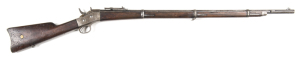 REMINGTON ROLLING BLOCK DANISH CONTRACT RIFLE: 11mm Danish; s/shot; 35½" barrel; vg bore; std sights & fittings; lhs of action marked with Danish Royal Cypher & M.-1867; g. profiles & clear markings; patchy grey finish to barrel, silver grey to action, t/