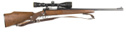 TIKKA MODEL LSA55 B/A C/F SPORTING RIFLE: 222Rem; 5 shot box mag; 23 ½” barrel; g. bore; ramp front sight & Nikko Stirling gold crown 3x9 power scope; vg blacked finish to all metal; bolt in the white; g. chequered pistol grip stock & forend; comes with s