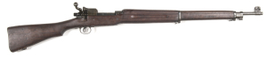 U.S. EDDYSTONE M17 B/A SERVICE RIFLE: 30-06 Cal; 5 shot mag; 26” barrel; vg bore; std sights & fittings; breech marked U.S. MODEL OF 1917 EDDYSTONE 1189980; flaming bomb motif to side rail; 9-18 to barrel at the rear of the front sight; vg profiles & clea