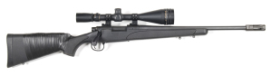 REMINGTON MOD 700 B/A SPORTING RIFLE: 308 Cal; 5 shot; 20½" barrel; vg bore; no factory open sights fitted, fitted with a Tasco 6.5-25x50 scope with vg optics; factory grey finish to barrel, receiver & fittings; grey synthetic stock; black binding to chee