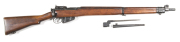 SAVAGE NO.4 MKI B/A SERVICE RIFLE: 303 Cal; 10 shot mag; 25.2" barrel; f. bore with wear; std sights & fittings; receiver marked U.S. PROPERTY; side rail marked S. NO.4 MKI & dated 1942; vg profiles & clear markings; rifle retains 80% original blacked mil