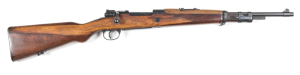 COLOMBIAN MAUSER, MOD.98 B/A CARBINE: 30-06 Cal; 5 shot mag; 17.5" barrel; f to g bore; Colombian crest to the breech & FN address to side rail; g. profiles & clear markings; blacked re-finish to all metal; g. stock; turned down bolt not matching; gwo & c