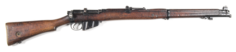 ENFIELD SMLE NO.2 MK IV* B/A TRAINING RIFLE: 22RF Cal; s/shot; 25.2" barrel; g. bore; std sights & fittings & complete with dial long range sight & post lobbing sight; rhs receiver ring marked NZ.5269/11 ER, ROYAL CYPHER, ENFIELD 1910 SHT. LE III; lhs S.H