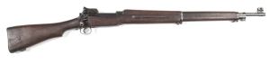 U.S. EDDYSTONE M17 B/A SERVICE RIFLE: 30-06 Cal; 5 shot mag; 26" barrel; g. bore; std sights & fittings; flaming bomb motif & 11-18 to the muzzle; flaming bomb motifs to side rail & bolt handle; 70% Parkerised re-finish remains, thinning in several areas;