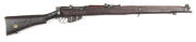 LITHGOW SMLE MKIII* B/A SERVICE RIFLE: 303 Cal; 10 shot mag; 25.2" barrel; f to g bore; std sights; receiver ring marked M A LITHGOW SMLE III* & dated1941; slight wear to profiles & markings; fair stock with areas of heavy bruising to butt stock; all comp