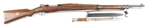 FINE BRAZILIAN MAUSER MODEL 1935 LONG RIFLE: 7x57 Cal; 5 shot mag; 28.75" barrel; fine bore; std sights & fittings Brazilian crest & MODEL 1935 to the breech; MAUSER WERKE A.G. OBERNDORF A/N to side rail; sharp profiles & clear markings; rifle in un-issue