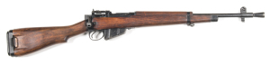 ENFIELD NO.5 MKI JUNGLE CARBINE: 303 Cal; 10 shot mag; 20.5" barrel; g. bore; std sights & fittings; side rail inscribed NO.5 MKI R.O.F. (F) 9/40 & X4286; g. profiles & clear markings; thin blacked finish to all metal; vg stock with minor bruising; gwo & 