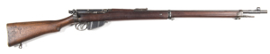 N.S.W. ISSUE B.S.A. M.L.E. MKI B/A SERVICE RIFLE: 303 Cal; 10 shot mag; 30.2" barrel; f to g bore; std sights including lobbing sights, bolt dust cover & mag cut off; receiver ring marked V.R., ROYAL CYPHER B.S.A. & M CO 1897 L.E.I; knox form of barrel ma