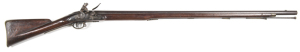 BRITISH PATTERN 1779 SHORT LAND FLINTLOCK MUSKET: .78" Cal; 42" barrel with GR proof & view; p. bore; rounded lock with TOWER & Crown over GR royal cypher & crown/arrow, some lock fittings replaced; std brass furniture for this pattern includes ‘S’ shaped