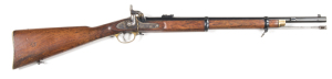 PARKER HALE 1861 ENFIELD PERCUSSION CARBINE: 577 Cal; 24" round barrel; g. bore; std sights & fittings; lock marked with ROYAL CYPHER P-H ENFIELD 1861; pleasing patina to brass regulation furniture; sharp profiles & clear markings; retaining a full blue f