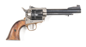 HENRY ARMS CO P/L MELBOURNE S/ACTION TARGET REVOLVER: 38 Cal; 6 shot fluted cylinder; 150mm (5 7/8") barrel; vg+ bore; std sights for this model; barrel inscribed THE HENRY ARMS CO PTY LTD MELB; plain frame, bronze back strap & t/guard; sharp profiles & c