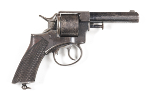 WEBLEY & SCOTT R.I.C. TYPE REVOLVER: 450 Cal; 6 shot non fluted cylinder; 112mm (4 3/8") barrel; f to g bore; std sights; Webley's patent & winged bullet trade mark to lhs of frame; g. profiles & clear markings; thin blue/plum finish to barrel & frame; gr