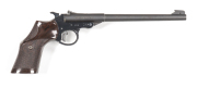 WEBLEY & SCOTT MKIII BREAK OPEN TARGET PISTOL: 22 LR; s/shot; 252mm (9 7/8") barrel; g. bore; std sights; 22 L.R. TARGET PISTOL MK III to lhs of barrel; address to lhs of frame; s/n 5849 & Trade mark to rhs of frame; vg profiles & clear markings; black ma