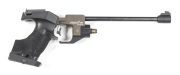 HAMMERLI MODEL 480 TARGET AIR PISTOL: 177 Air; s/shot; 260mm (10¼") barrel; g. bore; std sights; sharp profiles; clear address & markings; pistol is “almost as new” with original blacked finish; missing air cylinder. #96-05053 Post ’46 L/R