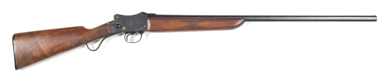 W.W.GREENER G.P. GUN, MARTINI ACTION S/B SHOTGUN: 12G; 30" barrel; 2¾" chamber, choked FULL; exc bore; rhs of action marked GREENER G.P GUN; lhs W.W. GREENER MAKER BIRMINGHAM ENGLAND; sharp profiles & clear markings; 97% original blue finish remains to al