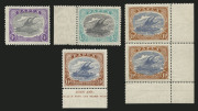 PAPUA: 1916-36 mint selection with lots of varieties incl. Bicolours 1½d blk.6 (MUH) with 3 varieties, 2d "Wmk Crown to right of A" pair, both with varieties, 2/6d (3) all with varieties, 'ONE PENNY' on 2d blk.4, two units affected by "Heavy printing", 3d - 3