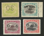 PAPUA: 1916-36 mint selection with lots of varieties incl. Bicolours 1½d blk.6 (MUH) with 3 varieties, 2d "Wmk Crown to right of A" pair, both with varieties, 2/6d (3) all with varieties, 'ONE PENNY' on 2d blk.4, two units affected by "Heavy printing", 3d - 7