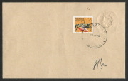 AUSTRALIA: Postal Stationery: Envelopes: 1975-78 (BW.EP73) 18c QEII Envelope (145x90mm) "Albino Impression" with 2c Crab added and tied by YARRAVILLE '19JY78' datestamp, unaddressed, signed by Dr Phillip Law (Antarctic Explorer & ANARE leader). Rare, albi