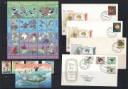 COCOS ISLANDS: 1963-2000 MUH collection incl. 1963 Set pre-decimal set, decimal definitive long sets with 1979 Fish, 1962 Butterflies, 1985 Molluscs, also 1992 WWF sheetlet of 16, etc; also Australia 1966 Definitives eight values with Cocos FDI cancels on - 6