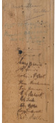 AUSTRALIA v ENGLAND - FIRST TEST, BRISBANE 1946 A junior size bat (73cm length) used to collect the signatures of the Australian and English teams, assembled in Brisbane for the first post-War Ashes Test Match. This was the first in a five match series, w - 2