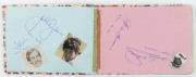 1950-90s AUTOGRAPHS: in small autograph book, often with small images of the signatory affixed alongside, including Frank Tyson, Andy Roberts, Joel Garner, David Hookes, Kepler Wessels, Ken Barrington, Bedser twins, Tony Greig, Derek Randall, Geoffrey Bo - 2