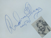 1950-90s AUTOGRAPHS: in small autograph book, often with small images of the signatory affixed alongside, including Frank Tyson, Andy Roberts, Joel Garner, David Hookes, Kepler Wessels, Ken Barrington, Bedser twins, Tony Greig, Derek Randall, Geoffrey Bo - 5