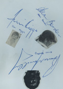 1950-90s AUTOGRAPHS: in small autograph book, often with small images of the signatory affixed alongside, including Frank Tyson, Andy Roberts, Joel Garner, David Hookes, Kepler Wessels, Ken Barrington, Bedser twins, Tony Greig, Derek Randall, Geoffrey Bo - 12