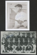 1926 AUSTRALIAN TEAM, 12 signatures in pen on a page - Herbie Collins (captain), Arthur Mailey, Hunter Hendry, Jack Gregory, Tommy Andrews, Sam Everett, Warren Bardsley, Clarrie Grimmett, Arthur Richardson, Bill Ponsford, Charlie Macartney & Johnny Taylor - 2