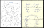 1966-96 accumulation which includes a Dec.1966 "Wales v Australia" at Cardiff dinner menu; a 1975 Roy Ullyett illustrated menu for the 50th Anniversary Luncheon in honour of The Australia Rugby Union Touring Team (signed by the chairman, Edward Heath); va