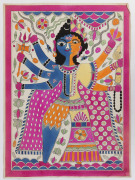 Six Indian paintings on parchment and paper, 20th century, the largest 76 x 57cm - 4