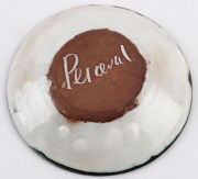 JOHN PERCEVAL: Two pottery dishes with sgraffito decoration, incised "Perceval", 12.5cm diameter - 2