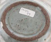 SHIGEO SHIGA pottery vase and dish, (2 items), incised signature and seal mark, the vase 15.5cm high - 2