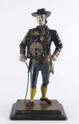 German "Clock Peddler" cast iron figural clock, 19th century, 38cm high - 3