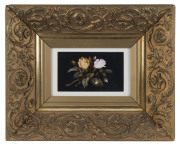 PIETRA DURA Italian inlaid stone panel, 19th century, in period gilt frame, ​the panel 10 x 16cm, frame 31 x 38cm overall - 3