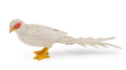 A carved ivory bird with hand-painted finish, early to mid 20th century, ​26cm long